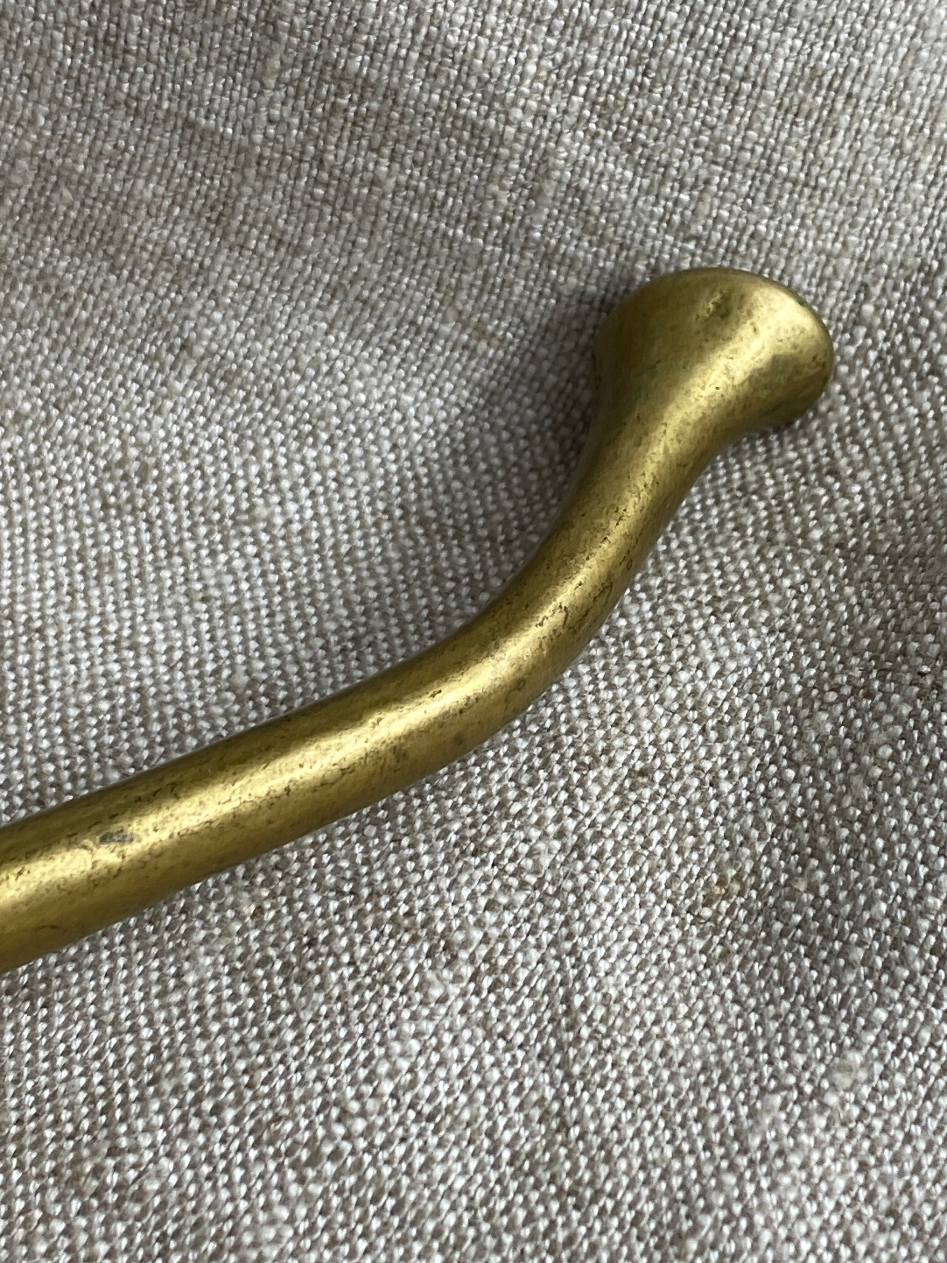 Adjustable nautical coat hook in solid brass