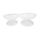 Pair of glass candlesticks