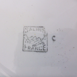 Set of 4 vintage porcelain dinner plates from the Salins factory