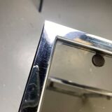 End table in chrome and smoked glass