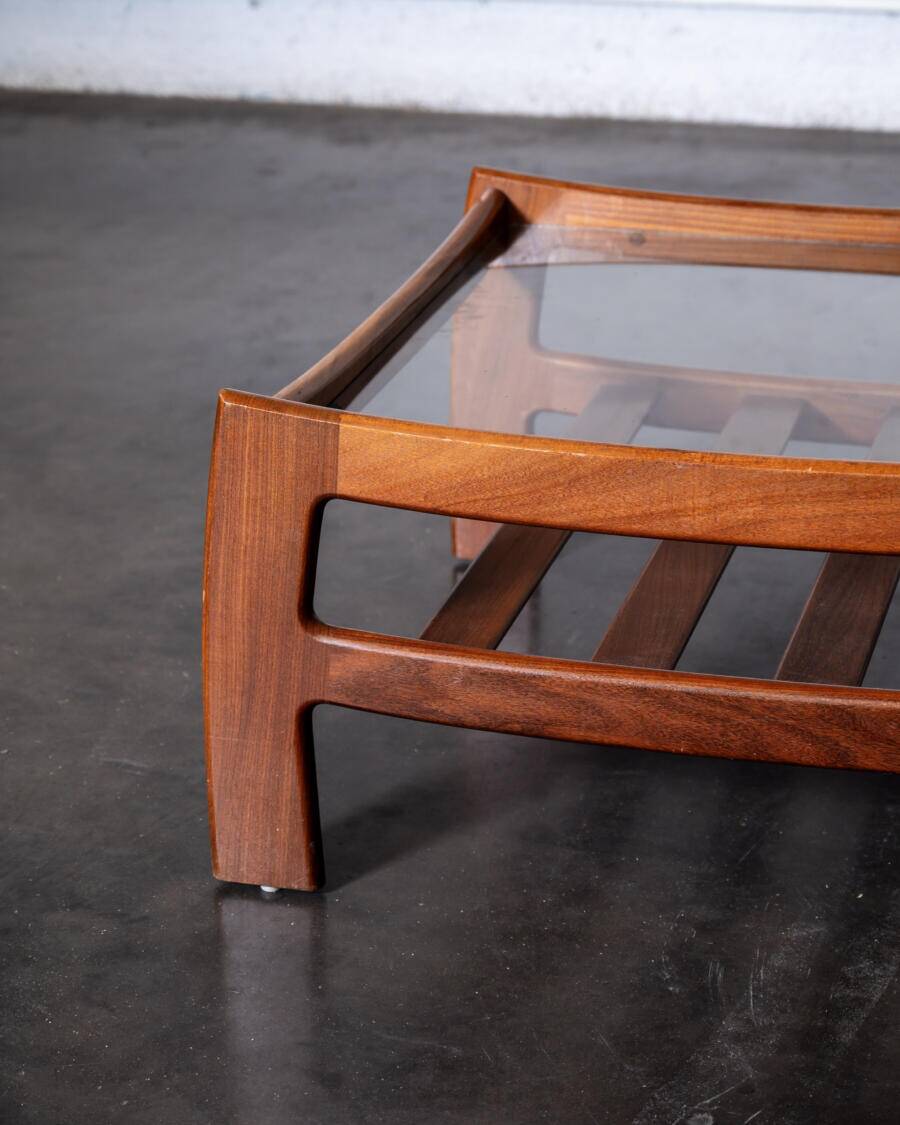 Square teak table