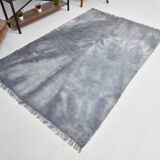 5x7 distressed gray blue hemp carpet232x156cm