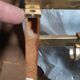 Vintage brass and teak coat rack