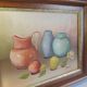 Cadre peinture nature morte signée vintage