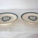 2 plates on foot Terre de fer Vermont & Blanchet circa 1900