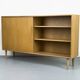 Cabinet en chêne avec une porte coulissante de WK Möbel, années 1960.