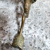 Paire de bougeoirs dragon laiton phoenix griffon
