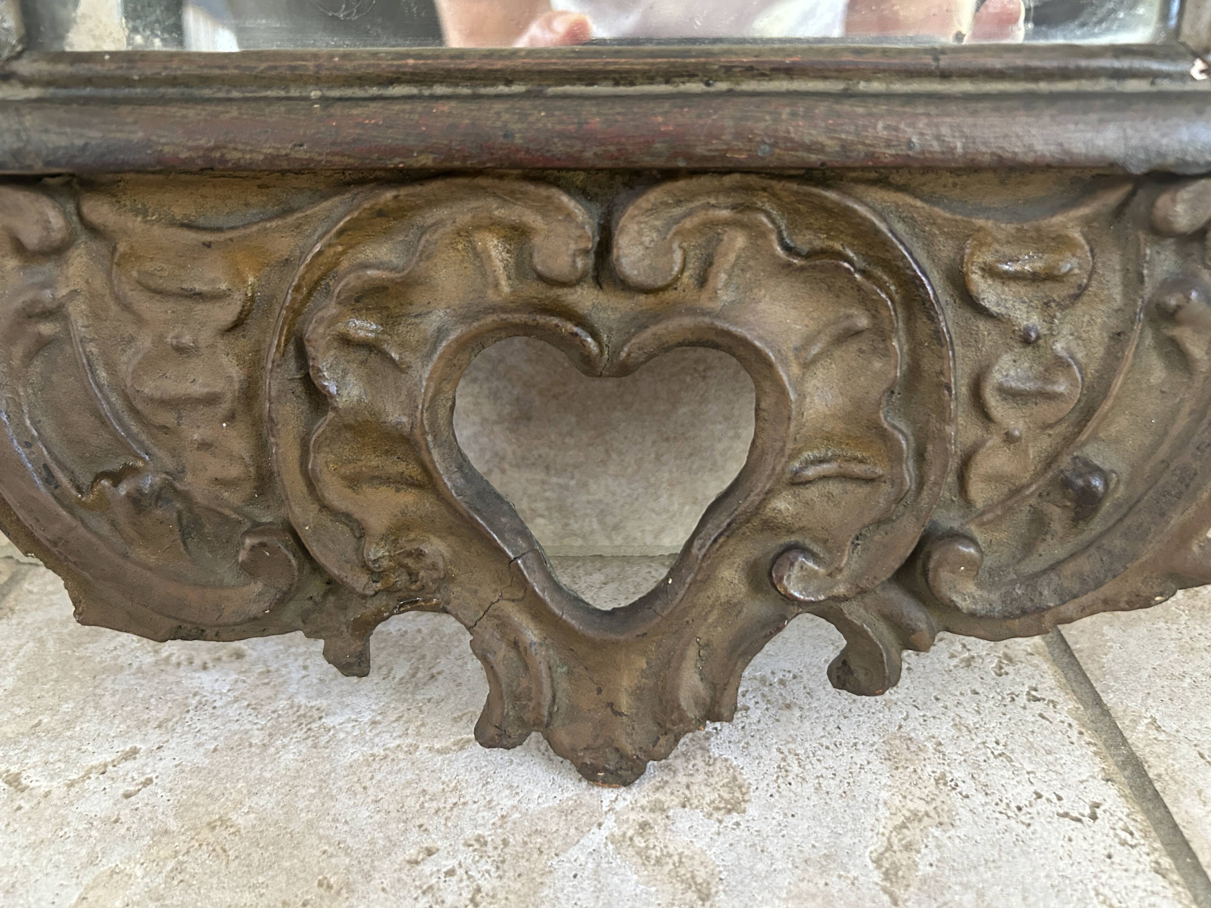 Miroir italien en bois du 18ème siècle