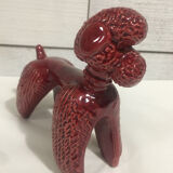 Ceramic red poodle