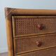 Bamboo and rattan chest of drawers, 70's