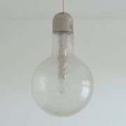 Vintage 1970s Peill and Putzler bubble glass pendant light