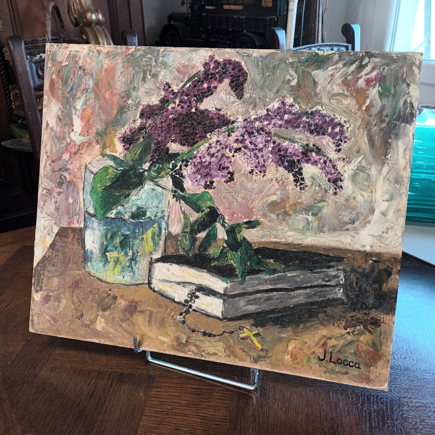 Lilac painting signed