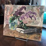Lilac painting signed