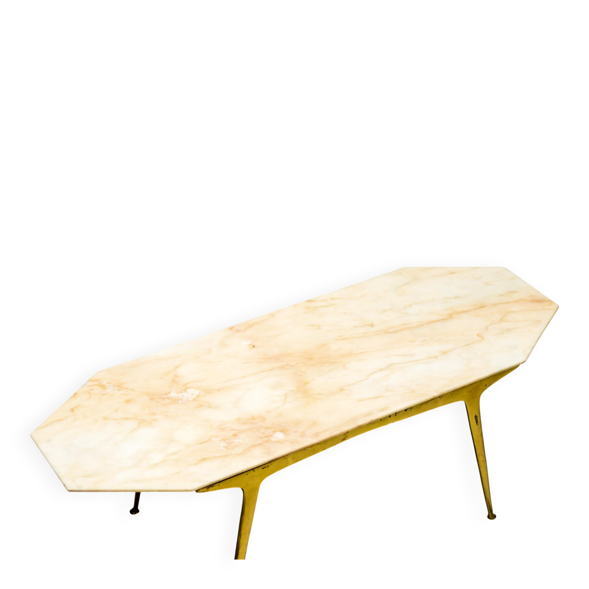 Italian coffee table with marble top, 1960