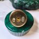 Vintage 70's Desk Set in Green Alabaster Malachite - 3 Pieces - Ita