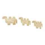 Family of 3 camels in travertine by Fratelli Mannelli