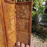 Wooden and cane screen