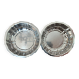 Set of 2 vintage stainless steel salad bowls