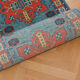 Vintage Spanish hallway rug in wool, 70 × 350 cm