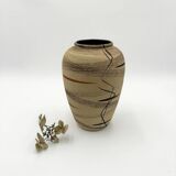 Matte ceramic vase with abstract pattern, West Germany, 1950s