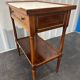 Console en bois et marbre blanc