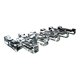 Set of 10 designer crystal knife rests, minimalist style