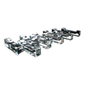Set of 10 designer crystal knife rests, minimalist style