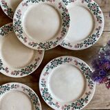 Set of 6 vintage dessert plates model Cécile by HBCM