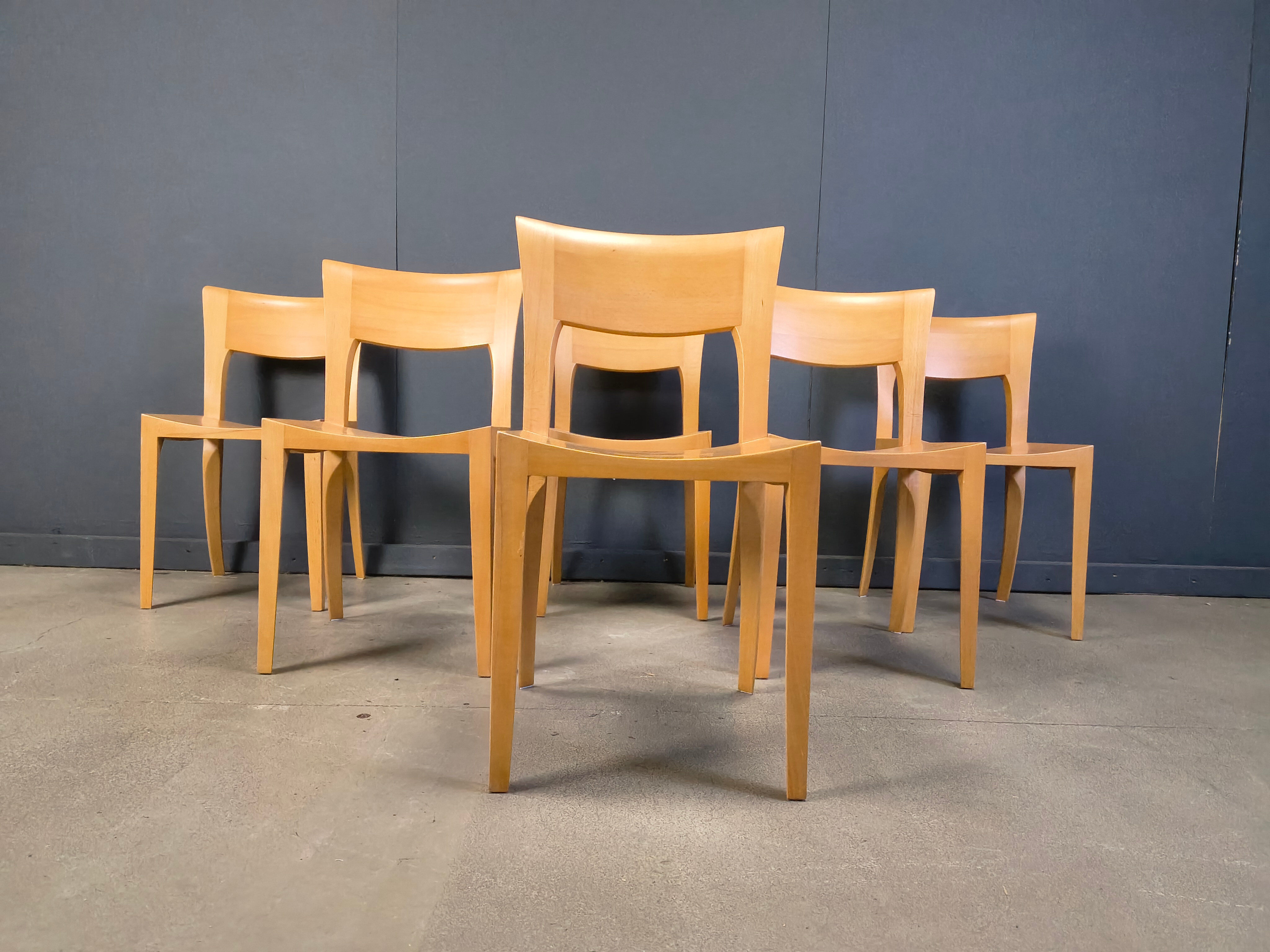 Vintage oak dining chairs, 1980s - Belgium