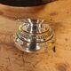 Silver-plated metal flower holder with vintage hallmark