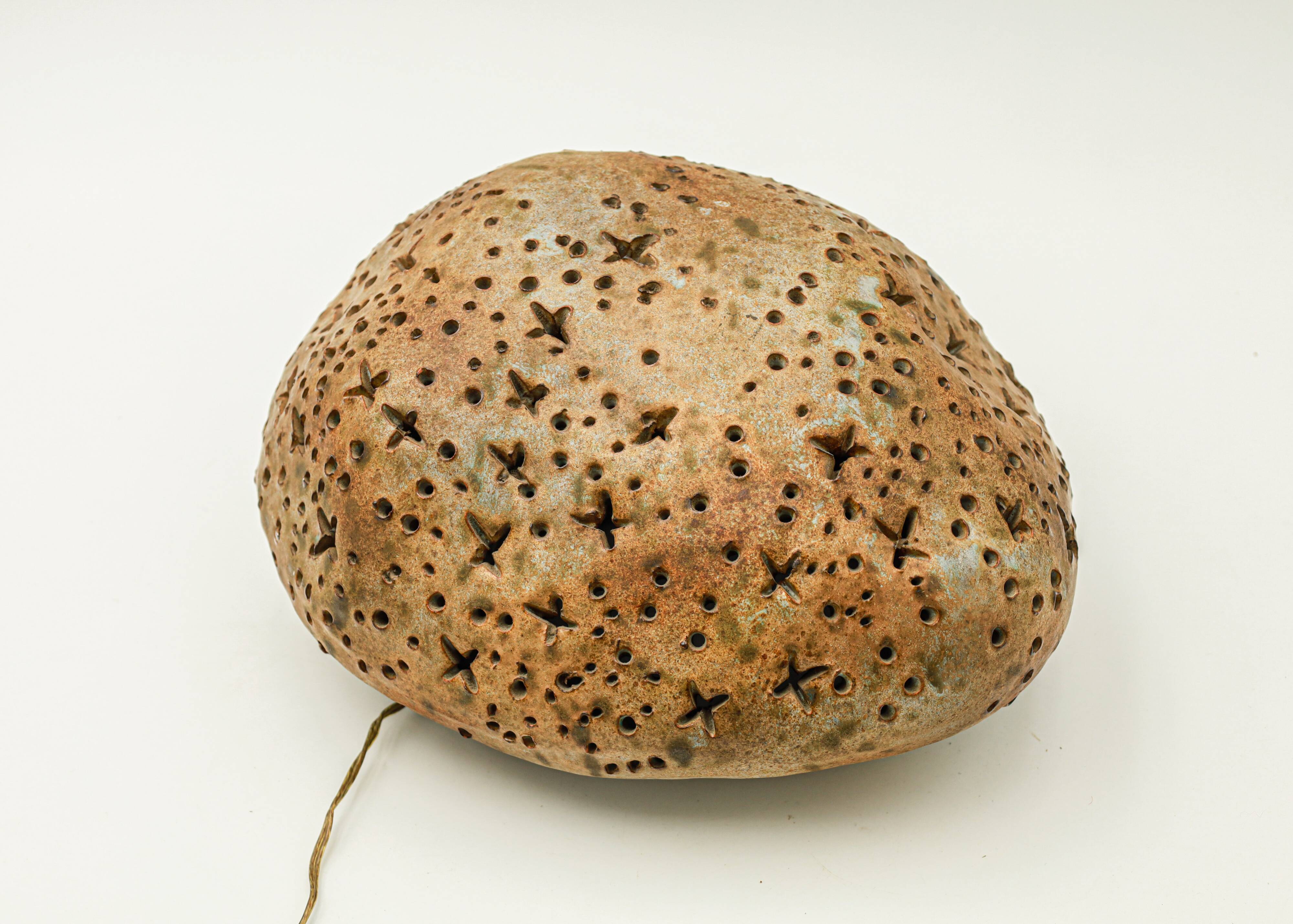 Agnès Escala ceramic rock lamp from the 70s in Vallauris