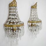 Ensemble de deux appliques Art Nouveau, 1920, restaurées
