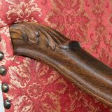 Vintage 19th century Danish Baroque oak armchair - Louis XV style