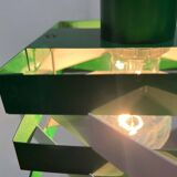 Modern metal lamella pendant lamp from the mid-century in the style of J. J. M. Hoogervorst for Anvia, 1960s.