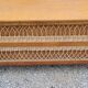 Vintage chest bench from the 50s in oak and rattan