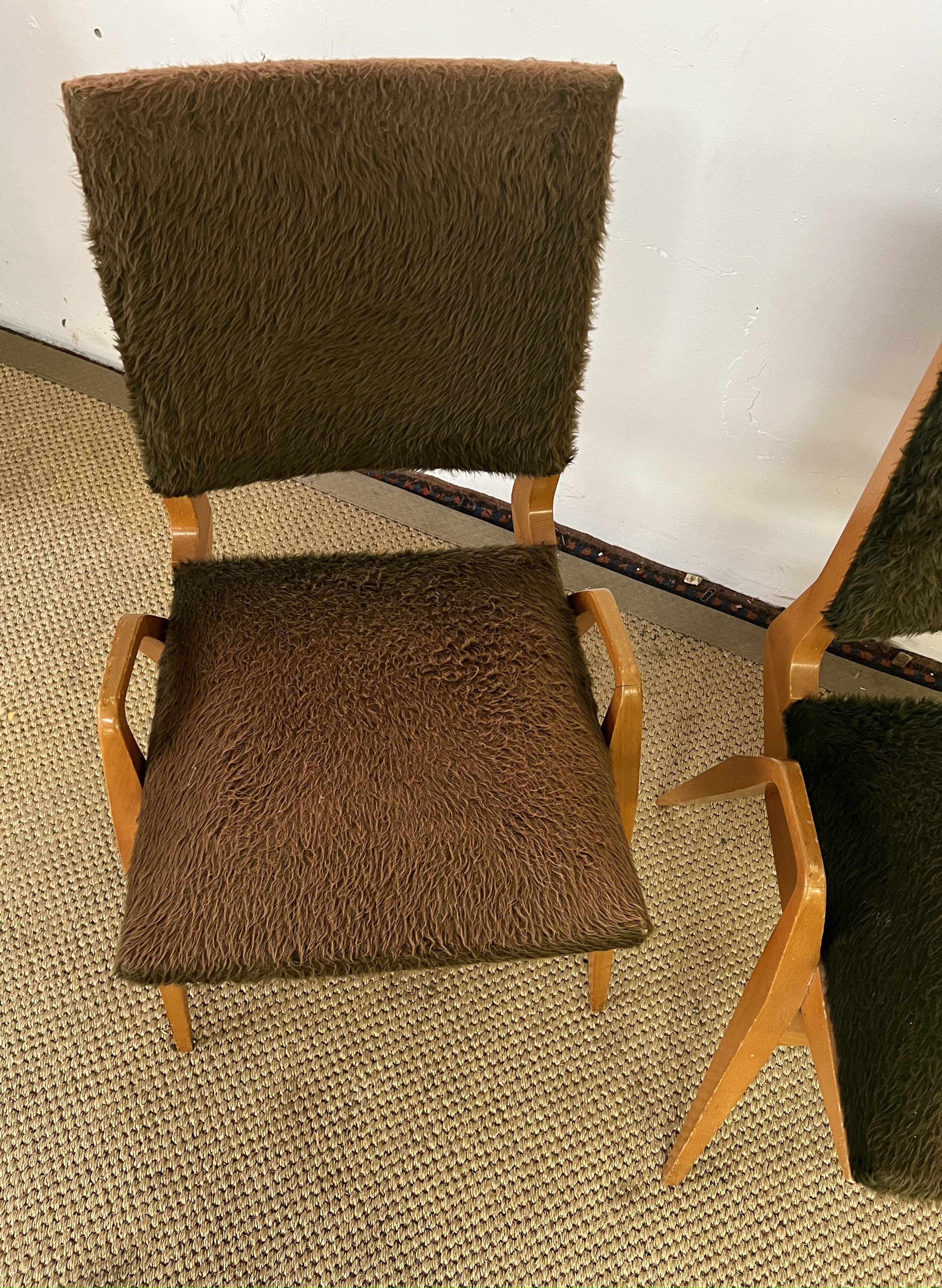 Paire de chaises vintage Maurice Pré des années 50