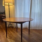 Danish round teak table from the 60s