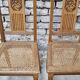 Lot 4 chaises cannées art déco