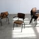 ensemble de 6 chaises de salle à manger industrielles