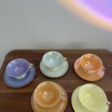 Set of 5 vintage cups and saucers