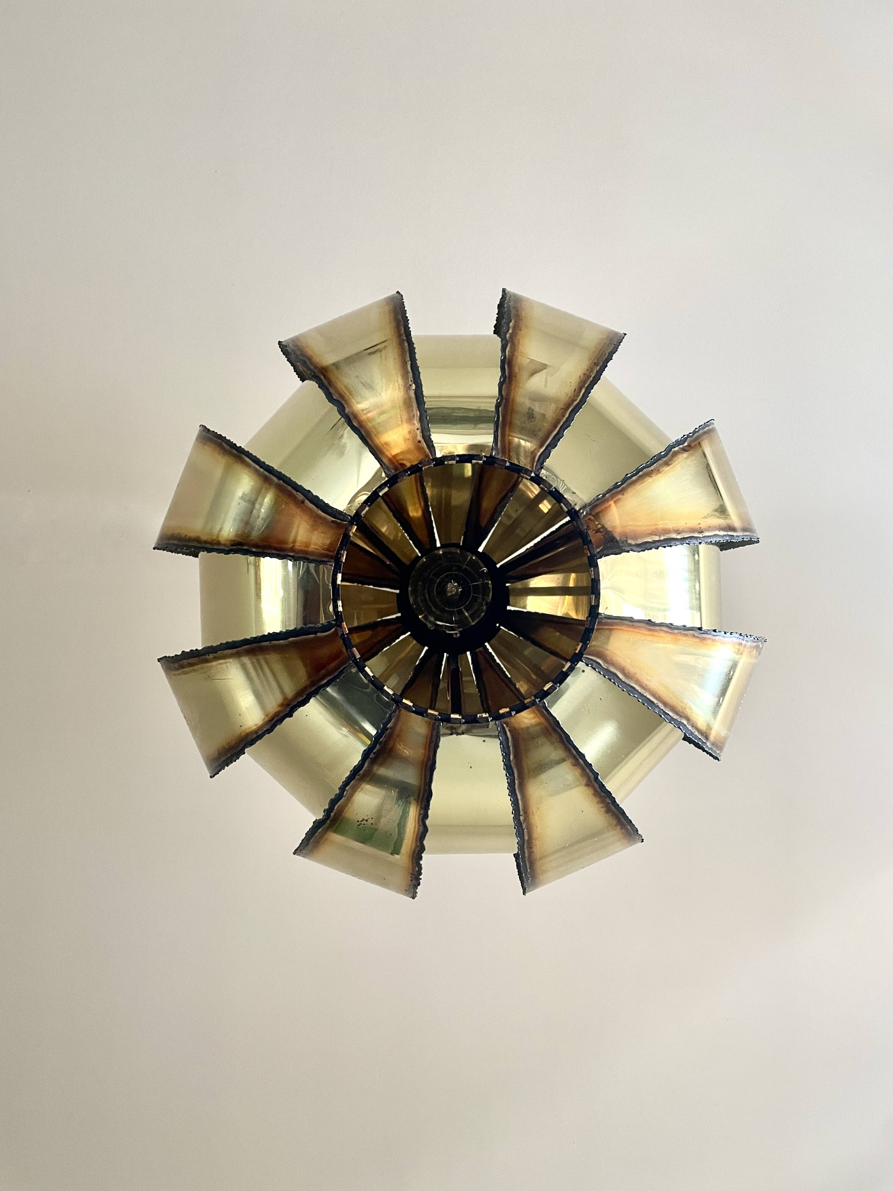 Brutalist Danish suspension by Holm Sorensen