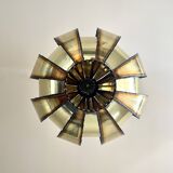 Danish brutalist pendant lamp by Holm Sorensen