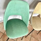 3 chairs barrel 50/60s skaï