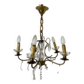 Lustre début XXème en cristal de bohème