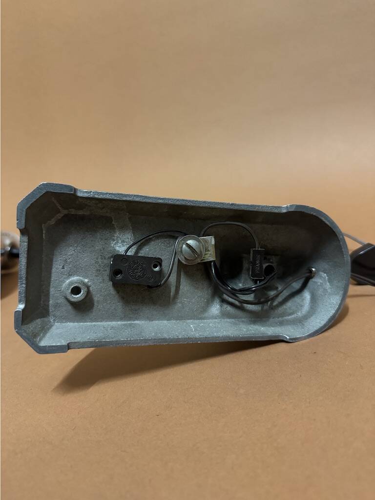 vintage modernist aluminium lamp