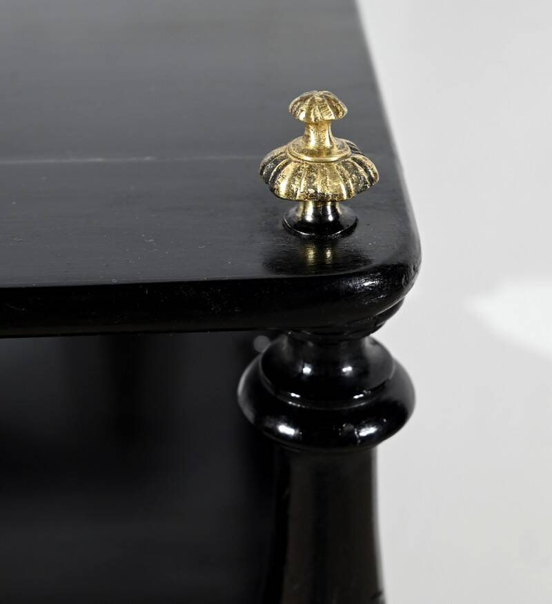 Small music cabinet in blackened pear wood, Napoleon III style – 1900