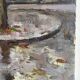 Ancient painting, Furstenberg Square, Paris, signed Saulin, 20th century