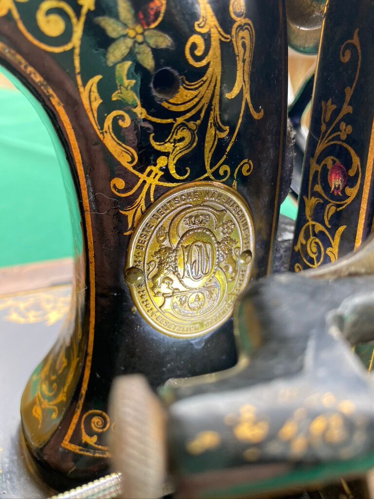 Ornate German sewing machine from the 19th century