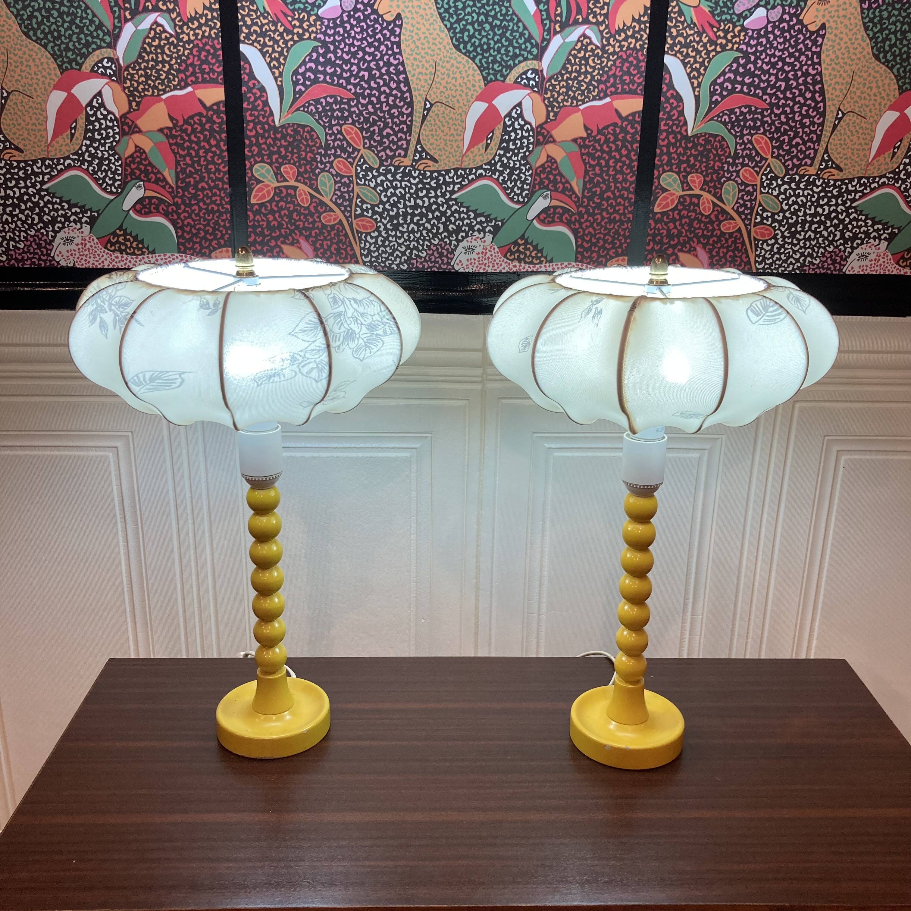 Pair of Scandinavian design lamps from the 1960s.