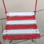 Pair of antique 1900s folding garden bistro chairs